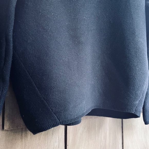 Black 💯 Cotton V-neck Knitted Sweater Pullover Joe Fresh, size M - Picture 6 of 11
